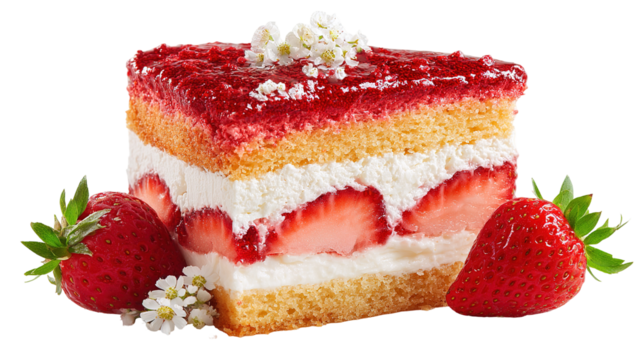 White chocolate strawberry yogurt cake decorated with fresh fruits and chocolate chunk on wood table. Delicious and sweet pink cake for Valentines or birthday party. Homemade bakery concept. - Powered by Adobe