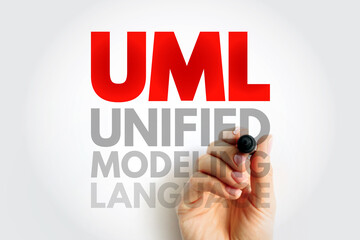 UML Unified Modeling Language - general-purpose, developmental, modeling language in the field of software engineering , acronym text concept background