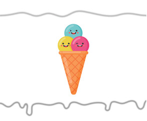 ice cream cone isolated