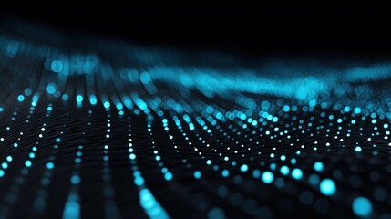 Futuristic Abstract Network Background with Glowing Blue Lights, Perfect for Technology and Innovation Concepts