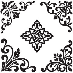 floral design element for boarder of card or design