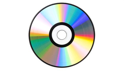 Colorful CD isolated on white