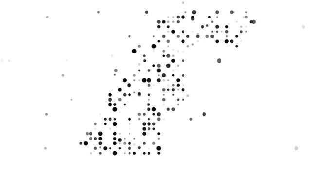Generative swarm of dots shaping Ethiopia