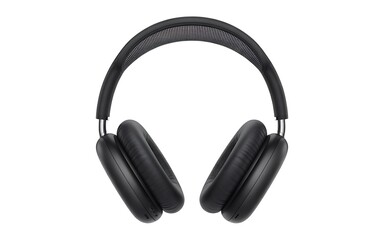 Fototapeta premium Black headphones isolated on white background