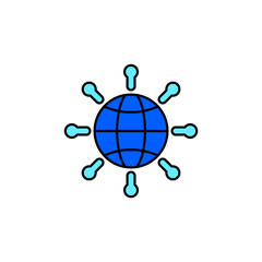 Icon a network, isolated against a clean background.