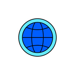 Icon a sphere, isolated against a clean background.