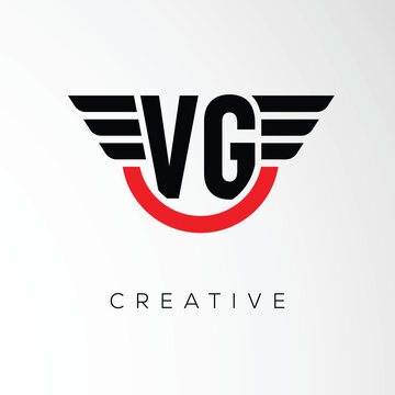 VBG Creative Wings Letter Logo with Modern Shield - Powerful Business and Branding Symbol