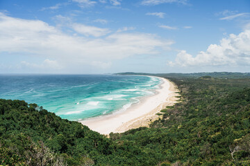 Tallow Beach, located in Byron Bay, New South Wales, Australia