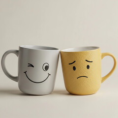 Friendship day, Two Happy Mugs: A Coffee Break Friendship.
