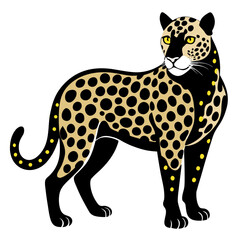 vector illustration of leopard