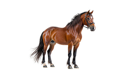 Obraz premium Stunning Chestnut Horse Stock Photo High-Resolution Equestrian Image for Commercial Use
