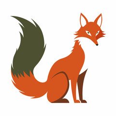 fox cartoon isolated on white