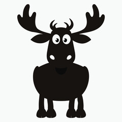 christmas reindeer with red nose