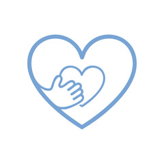 (Caring Hand Protecting a Heart. This emblem signifies profound devotion, nurturing, and wellness. It conveys empathy, crucial assistance, and communal wellbeing, offering aspiration.)