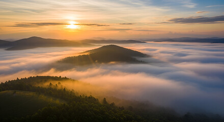 Obraz premium sunrise in the mountains