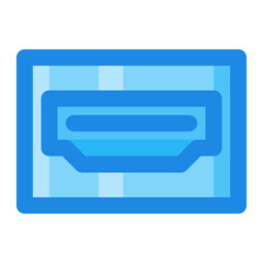 HDMI Port blue filled icon