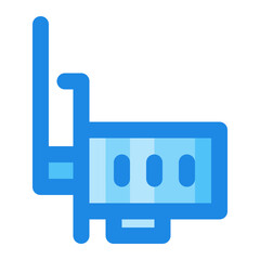 Wifi Adapter blue filled icon