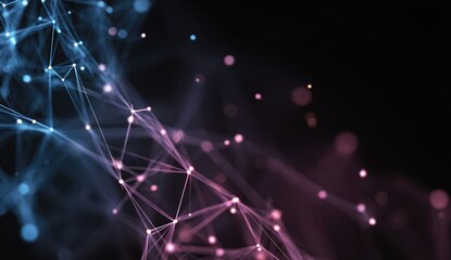 Abstract network of glowing points and lines (10)