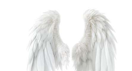 White Angel Wings Pure, Elegant Feather Image for Design Projects