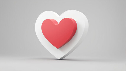 Heart Love Icon Vector on White Background