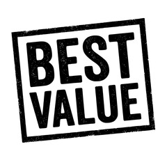 best value tag  isolated in white