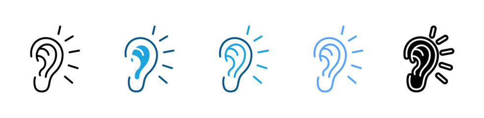 Listening icon sheet multiple style collection