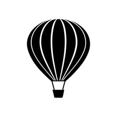 Fototapeta premium Balloon simple design on transparent background silhouette