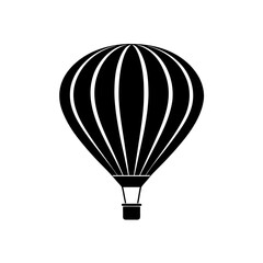 Naklejka premium Balloon simple shape on transparent background silhouette