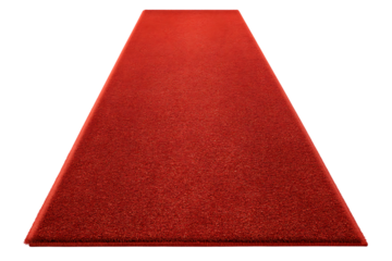 Red carpet isolated on transparent background transparent PNG isolated background