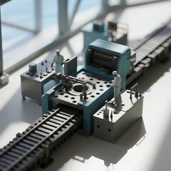 electronic components mounted on the board