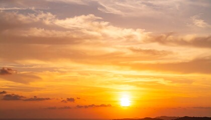 Naklejka premium Dramatic sunset sky with colorful clouds