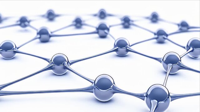 Network Connections Abstract 3D Molecular Structure