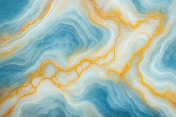 Obraz premium Abstract swirling blue and gold marble texture background