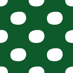 White circle dots on a continuous green background pattern