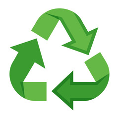 Obraz premium green recycle symbol, recycling arrows, reuse cycle icon, environmentally friendly logo, eco-friendly vector art