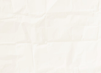 Fototapeta premium Crumpled folded paper texture in beige color. Background made of crumpled paper. Design for banner, poster and wallpaper.