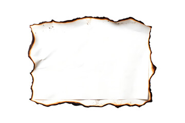Fototapeta premium Burnt paper edges with space for text, aged and distressed design on transparent background