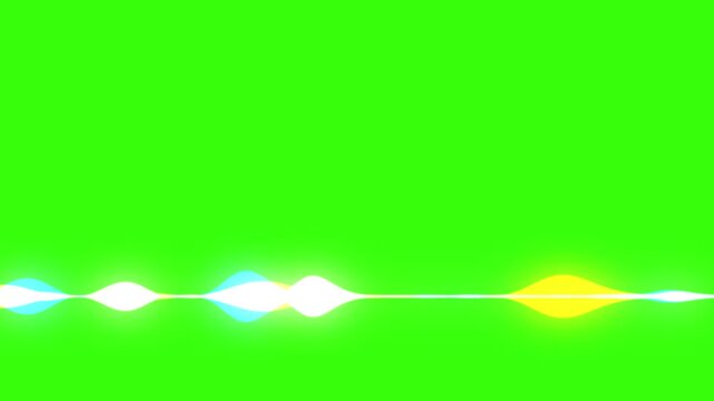 Siri Style Sound Wave Animation on Green Screen - AI Voice Visualization