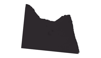Black torn paper isolated on transparent background