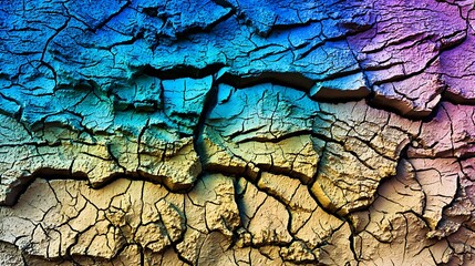 Cracked earth colorful texture desert landscape