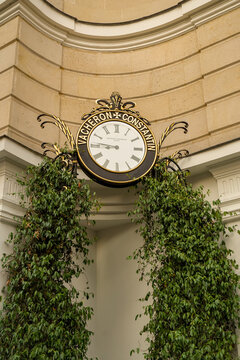 paris france ,05 05 2025 : luxury brand clock and vitrine ,Vacheron Constantin