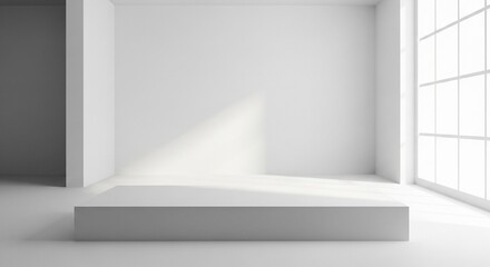 Fototapeta premium abstract clean white room with copy space high quality stock illustration