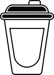 Illustration of a black trash can icon on a white background.