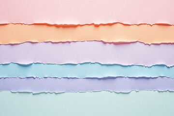 Fototapeta premium Pastel paper layers torn edges soft colors pink