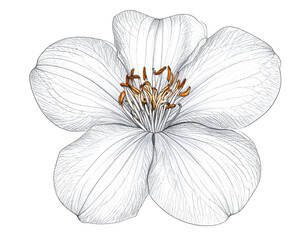 Fototapeta premium white flower isolated on white png image