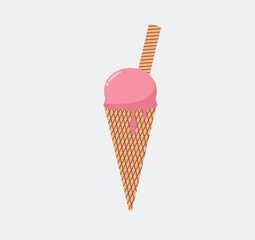 pink ice cream 
