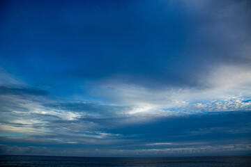 Obraz premium 夏の奄美大島の風景。夏雲。