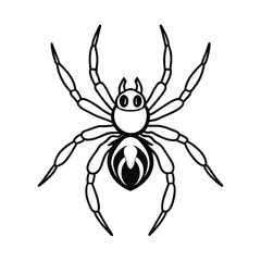 a black and white drawing of a spider coloring page