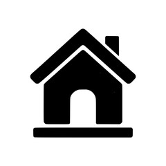 home icon in black isolated in white