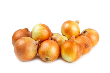 Onion isolated on white background. onion slice. onion rings. Fresh Yellow Onion. Natural, fresh, vegetarian food. Agricultural products. Healthy eating. Vegetables. Farmer's market.